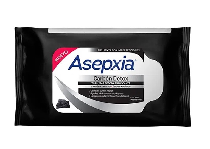 Asepxia Toallitas Purificantes x 10uni Carbon Detox