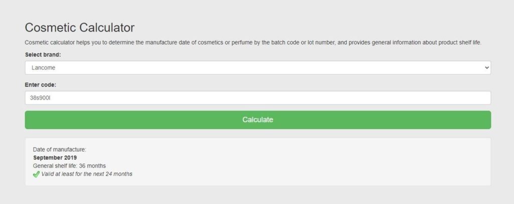 Calculador de fecha de emisión